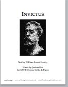 Invictus SATB choral sheet music cover Thumbnail